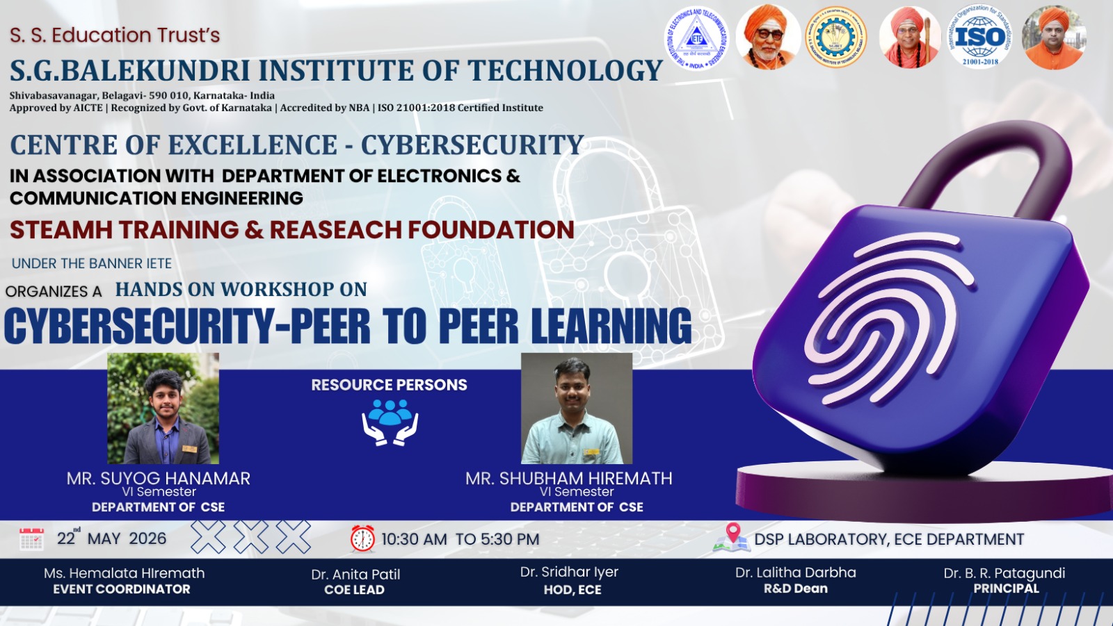 Hands-on Workshop on “Cybersecurity – Peer to Peer Learning”