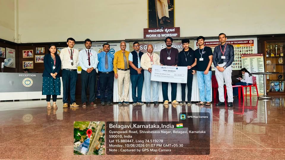 Software Track and winning a ₹20,000 Cash Prize at KLESCET, Belagavi!